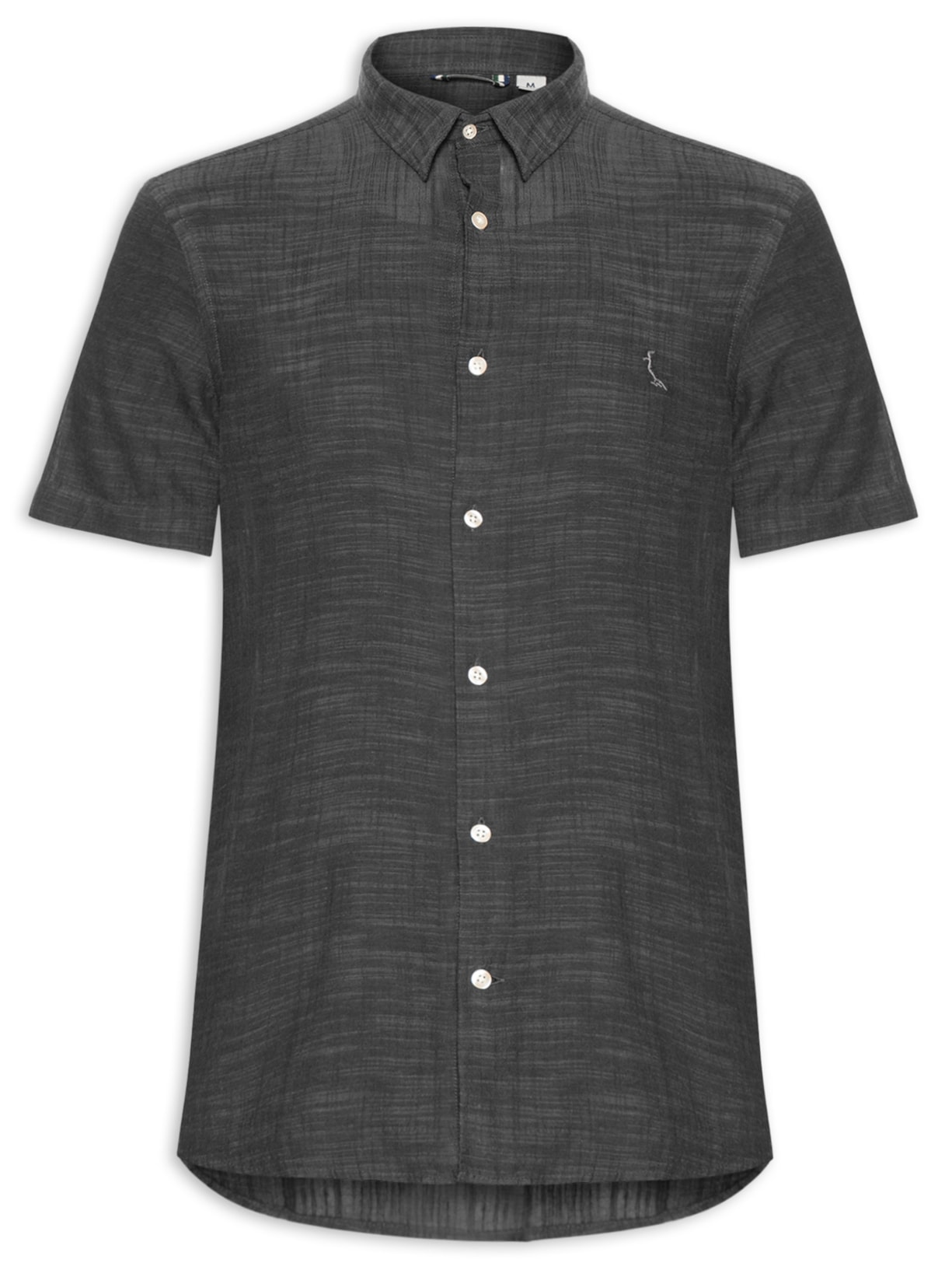 Camisa Masculina Manga Curta Flame Leve - Preto