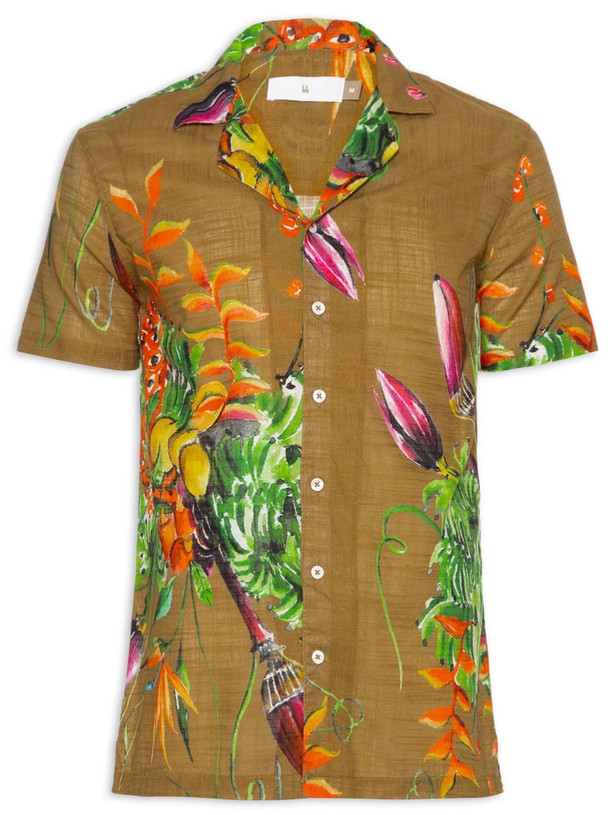 Camisa Masculina Manga Curta Guaraná - Marrom