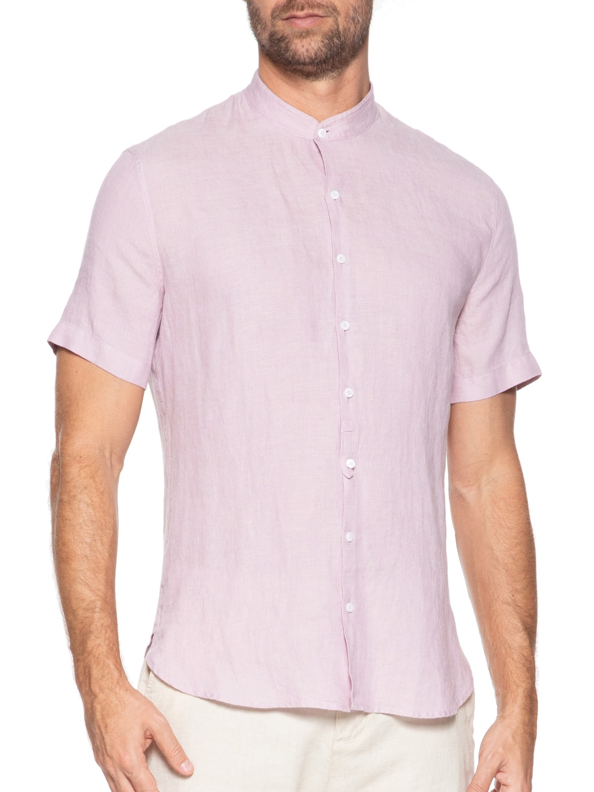Camisa Masculina Manga Curta HRB YD Coo Mpro Rosa Ricardo Almeida
