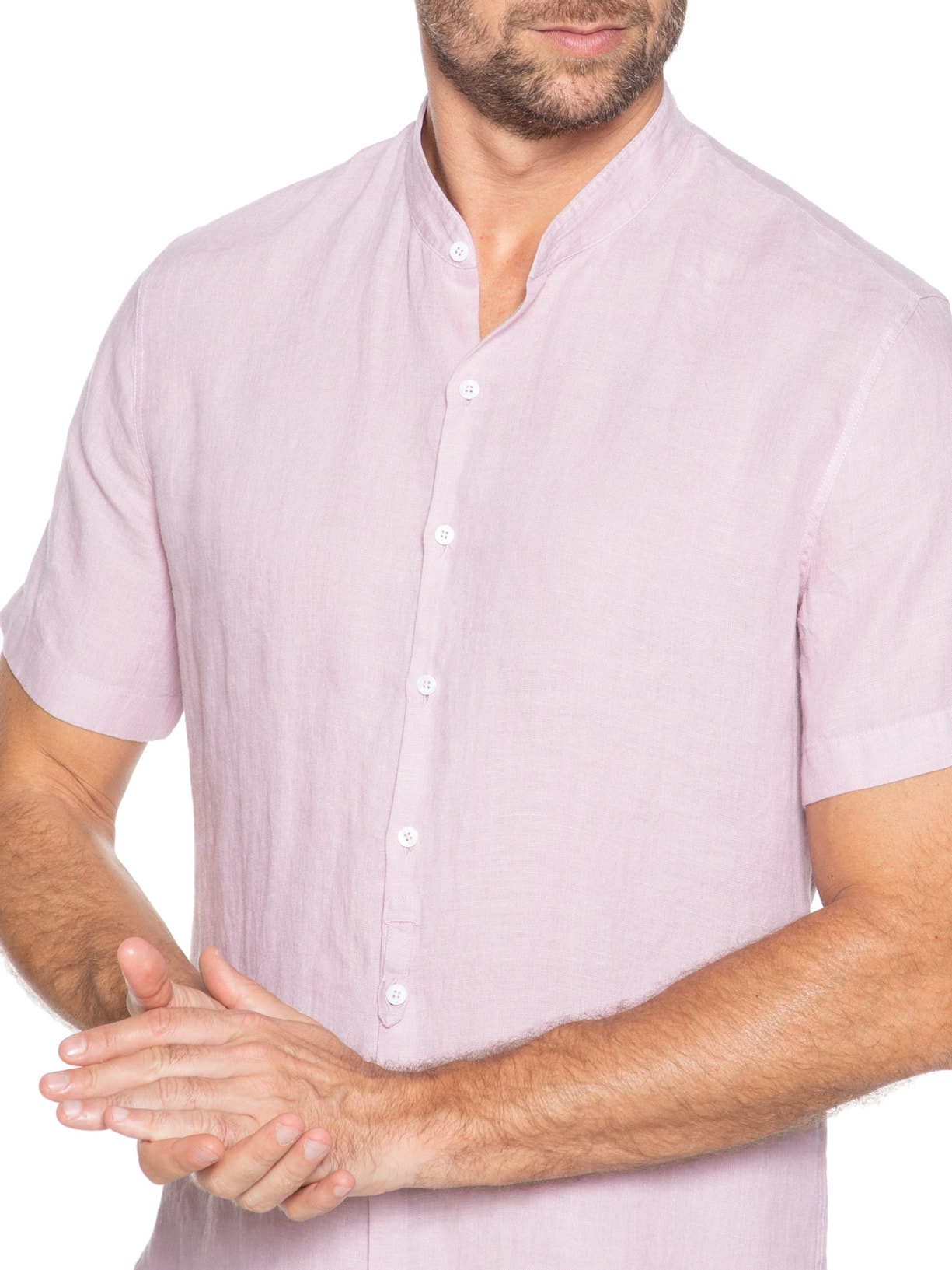 Camisa Masculina Manga Curta HRB YD Coo Mpro Rosa Ricardo Almeida