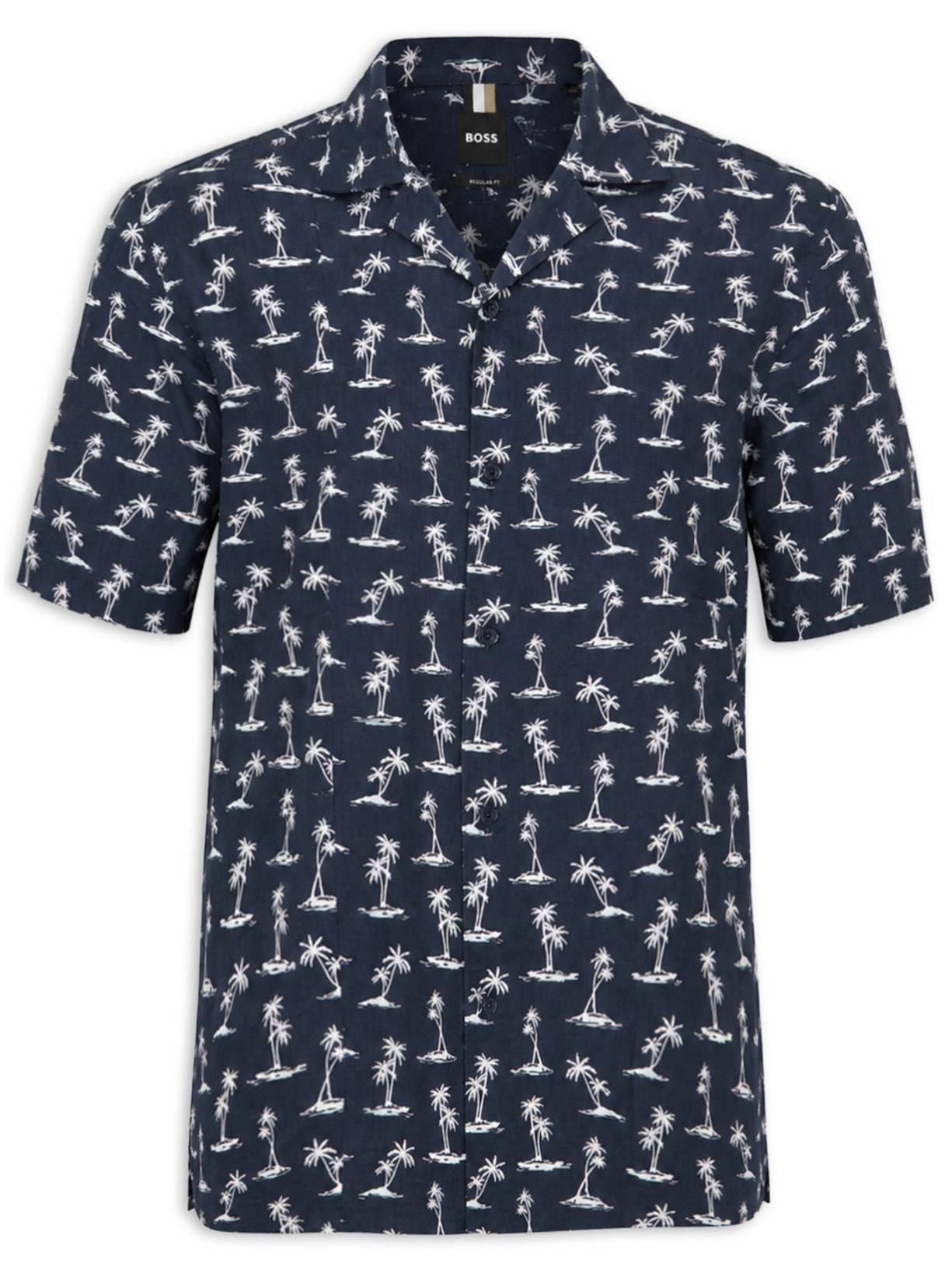 Camisa Masculina Manga Curta Laris - Azul