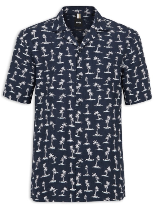 Camisa Masculina Manga Curta Laris - Azul