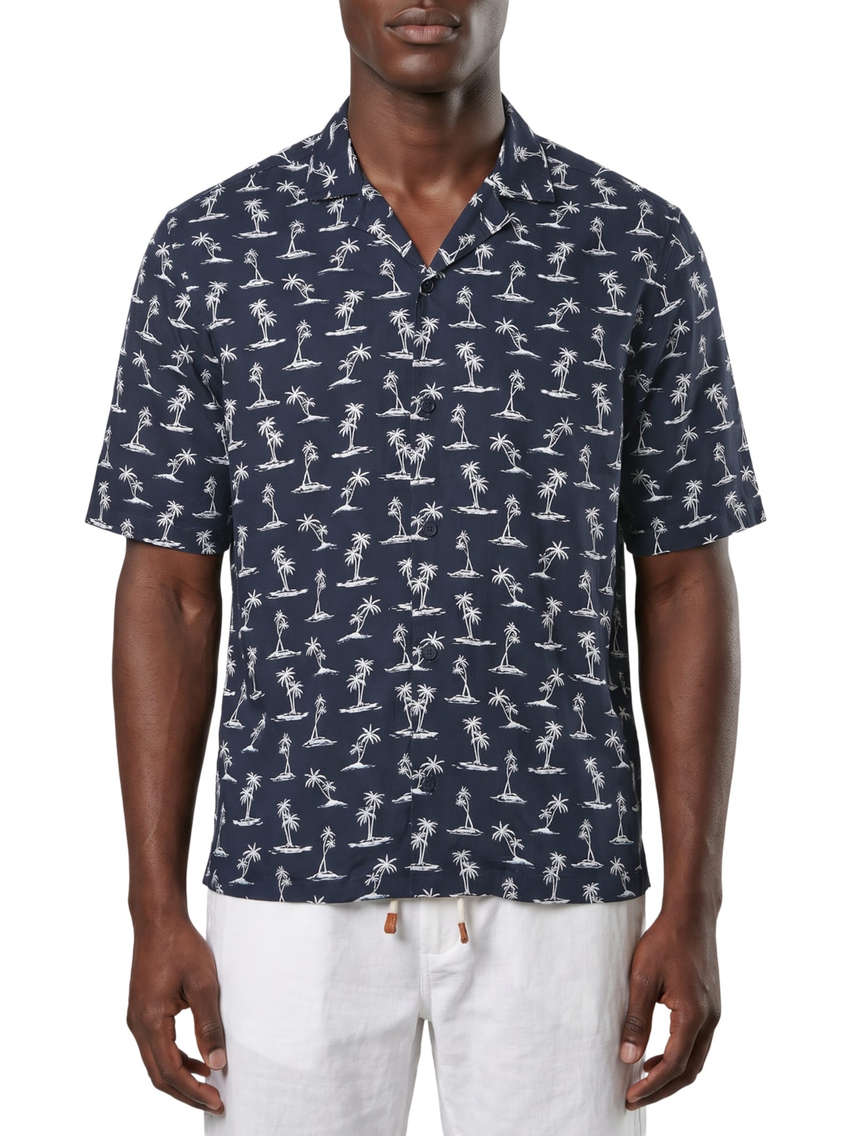 Camisa Masculina Manga Curta Laris Azul Boss