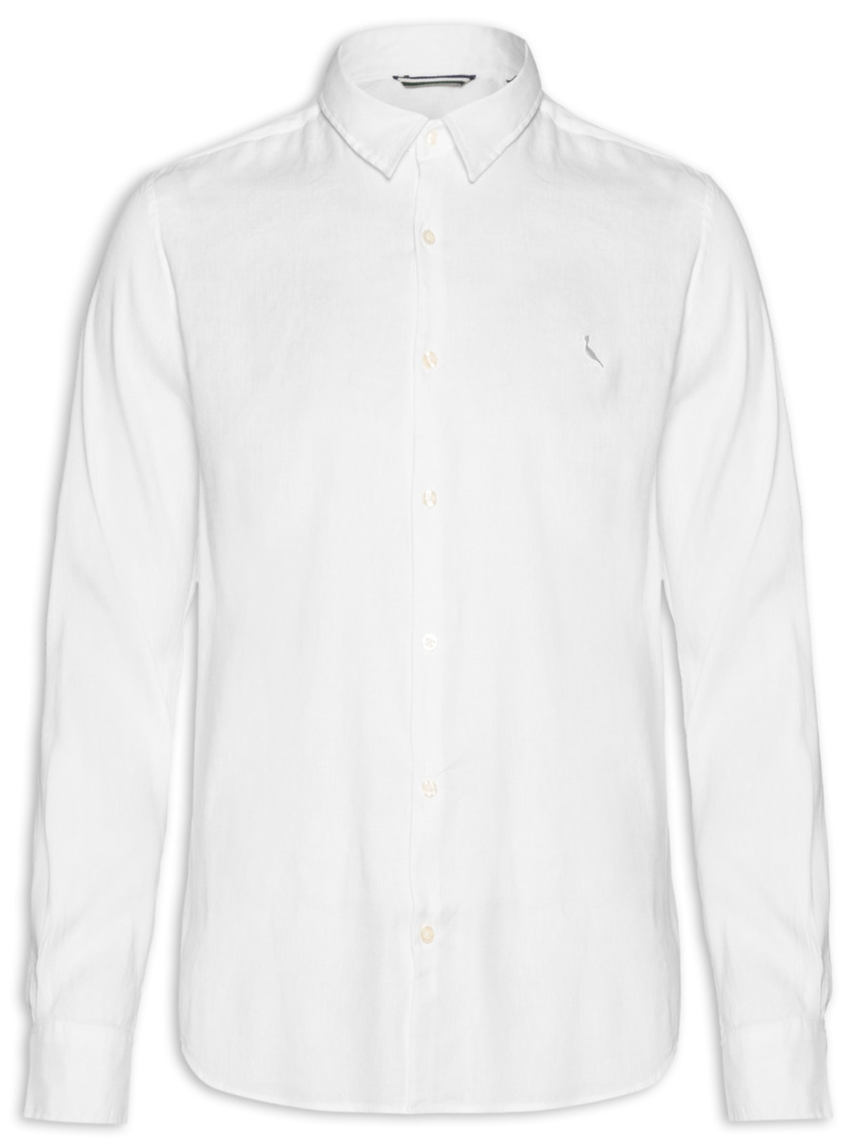 Camisa Masculina Manga Curta Linho Tech - Branco