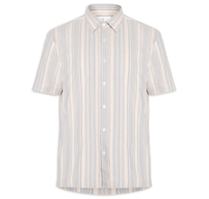 Camisa Masculina Manga Curta Listra Náutica - Off White