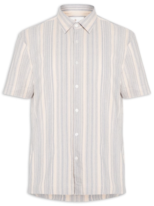 Camisa Masculina Manga Curta Listra Náutica - Off White
