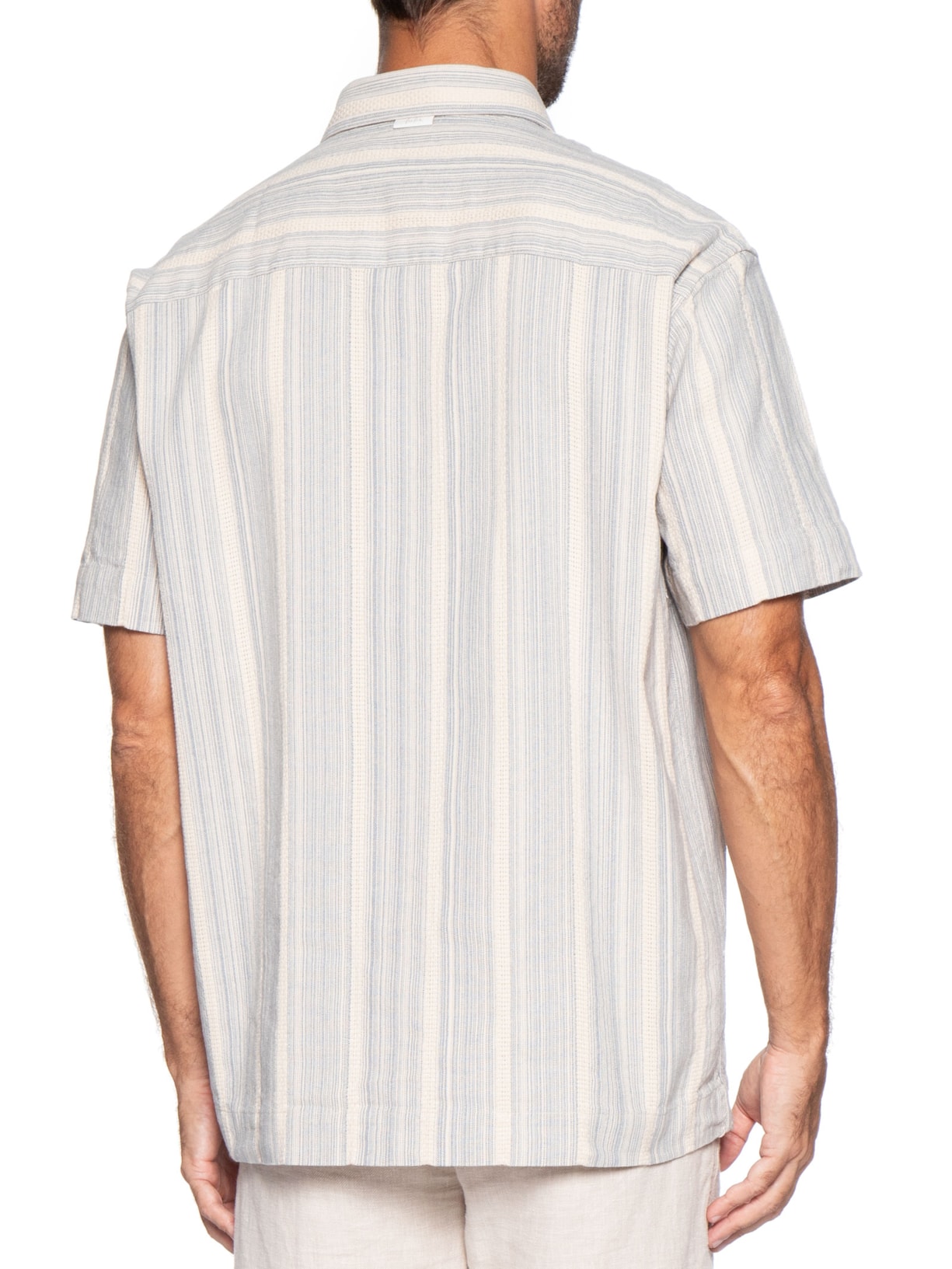 Camisa Masculina Manga Curta Listra Náutica Off White Foxton