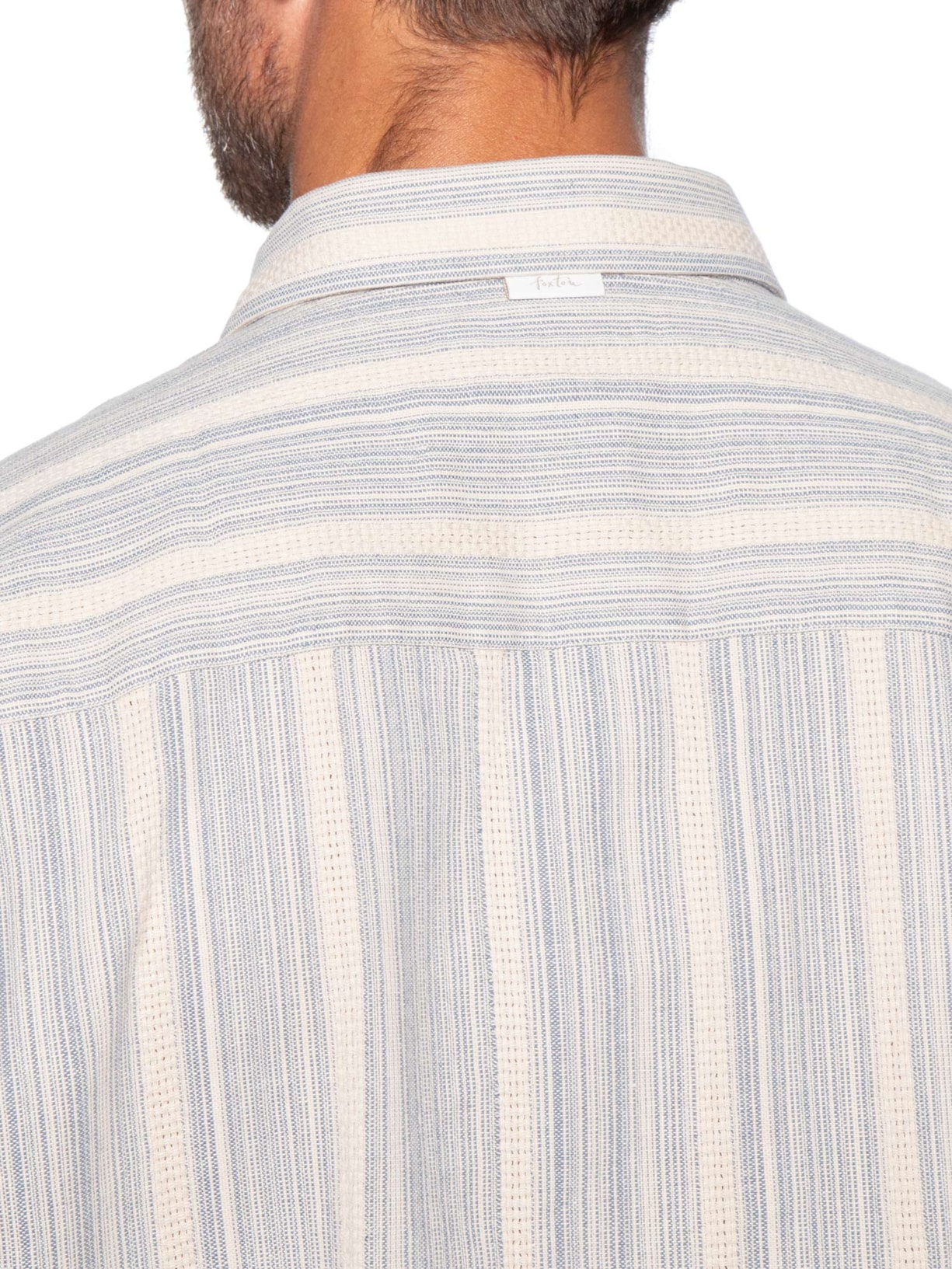 Camisa Masculina Manga Curta Listra Náutica Off White Foxton