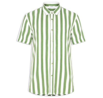 Camisa Masculina Manga Curta Listrada - Verde