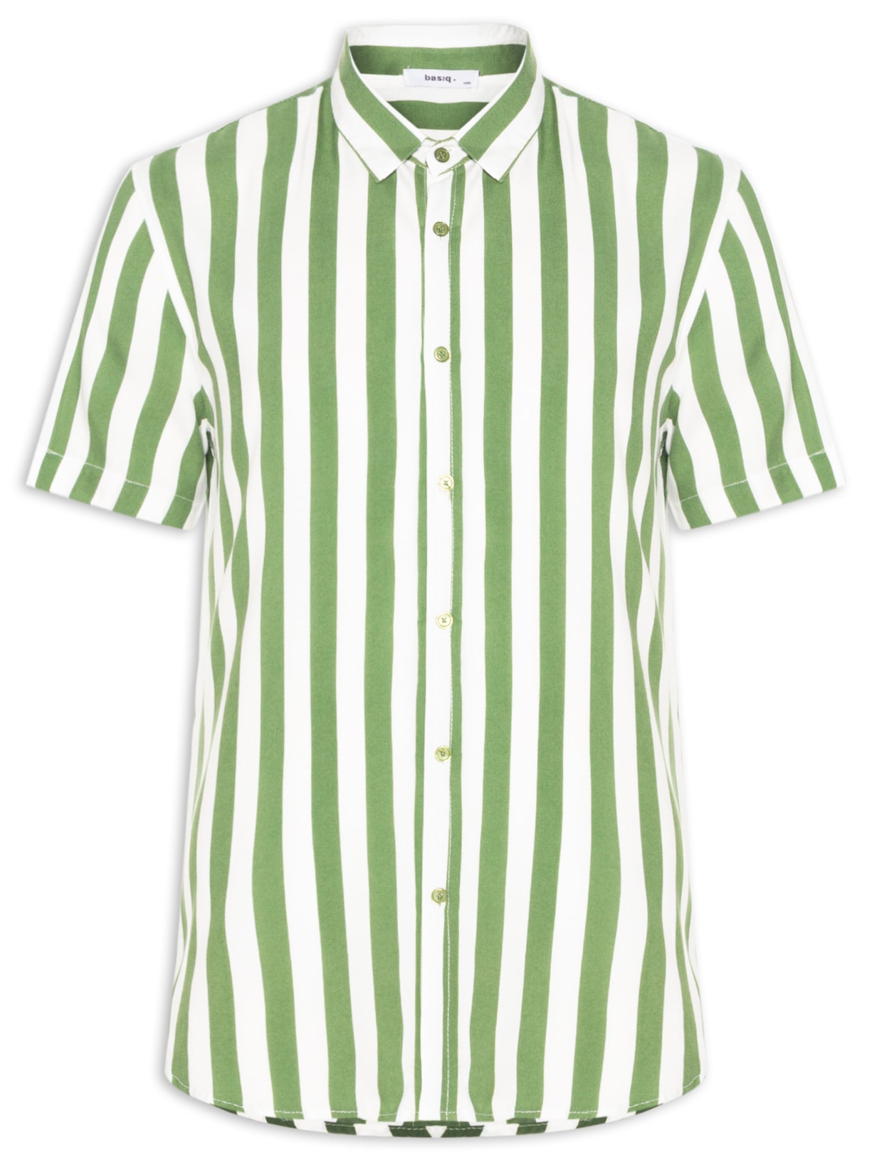 Camisa Masculina Manga Curta Listrada - Verde