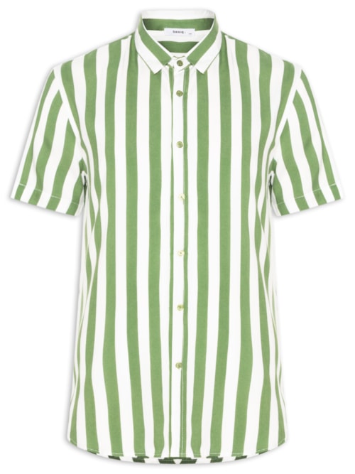 Camisa Masculina Manga Curta Listrada - Verde