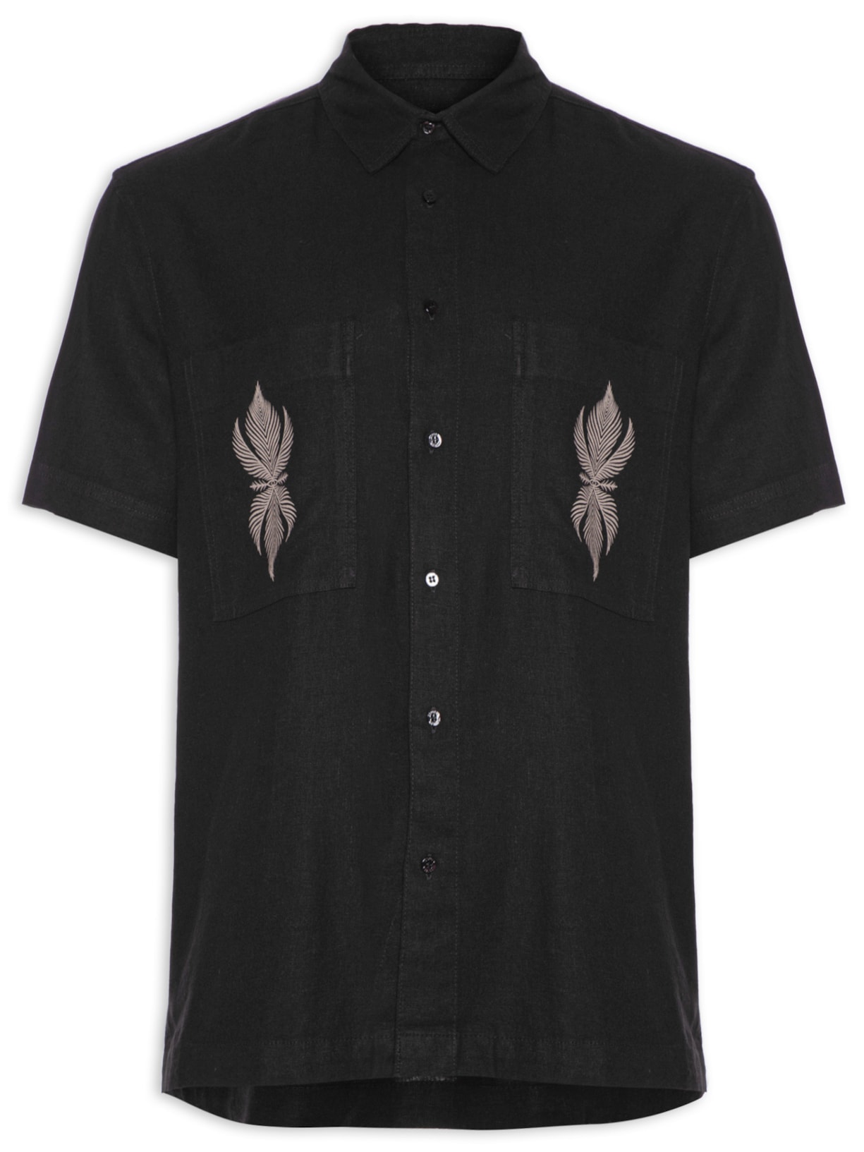 Camisa Masculina Manga Curta Local - Preto