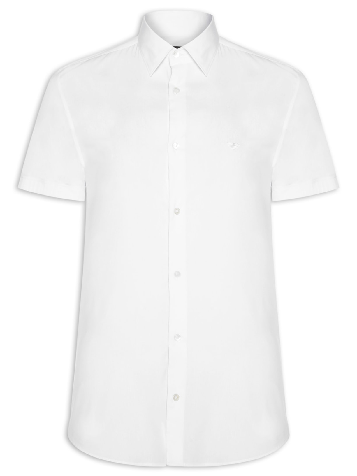 Camisa Masculina Manga Curta Logo Branco Emporio Armani