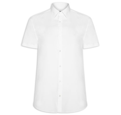 Camisa Masculina Manga Curta Logo - Branco