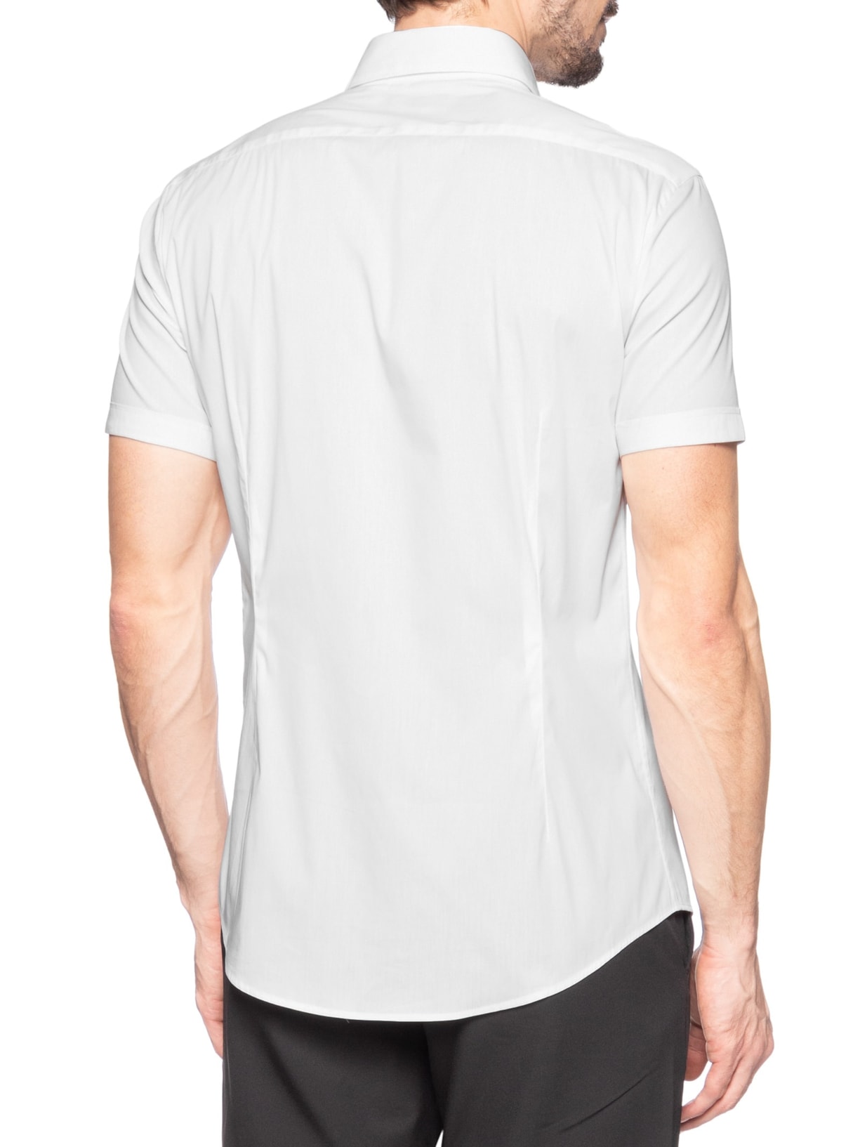 Camisa Masculina Manga Curta Logo Branco Emporio Armani