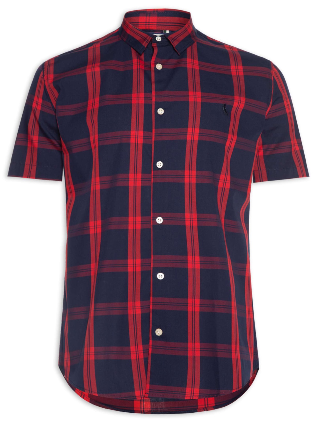 Camisa Masculina Manga Curta Matteo Azul Reserva