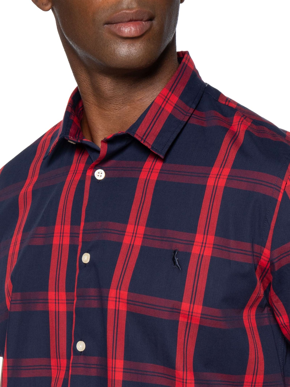 Camisa Masculina Manga Curta Matteo Azul Reserva