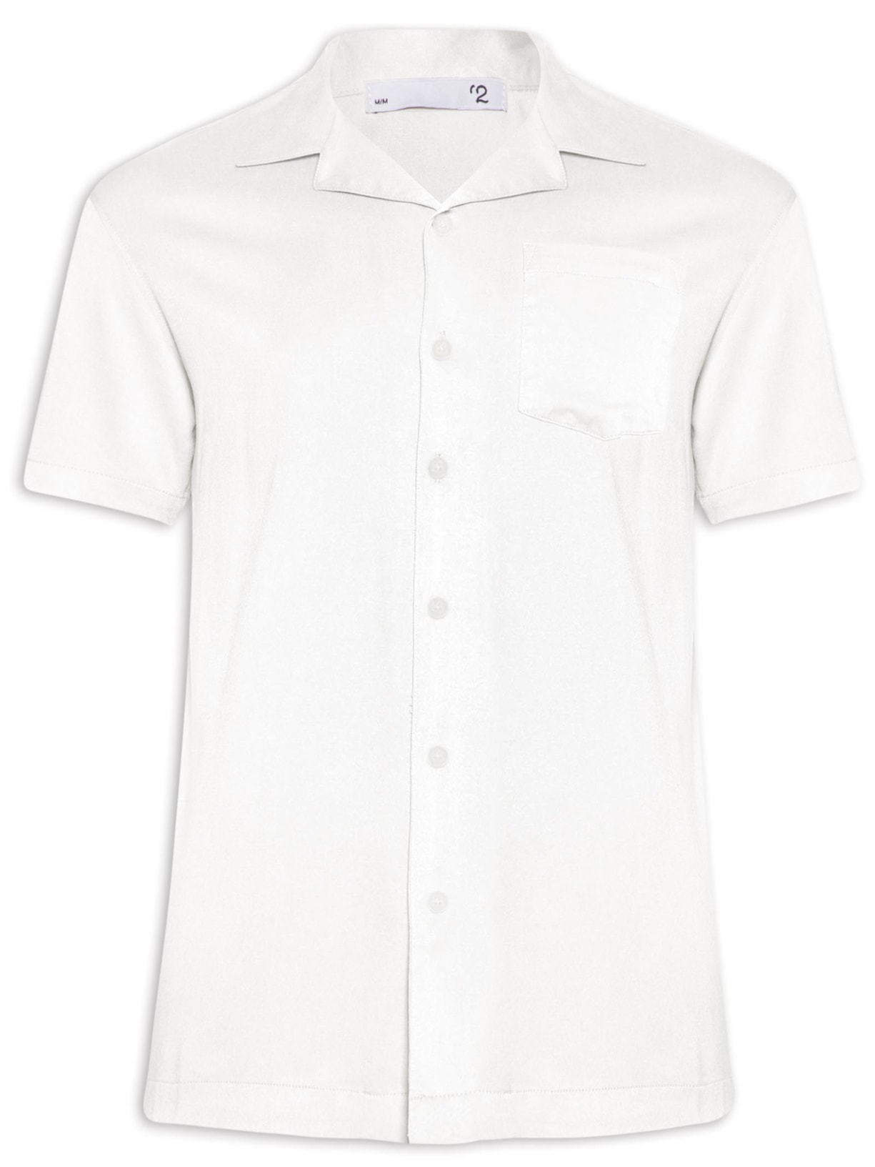 Camisa Masculina Manga Curta - Off White