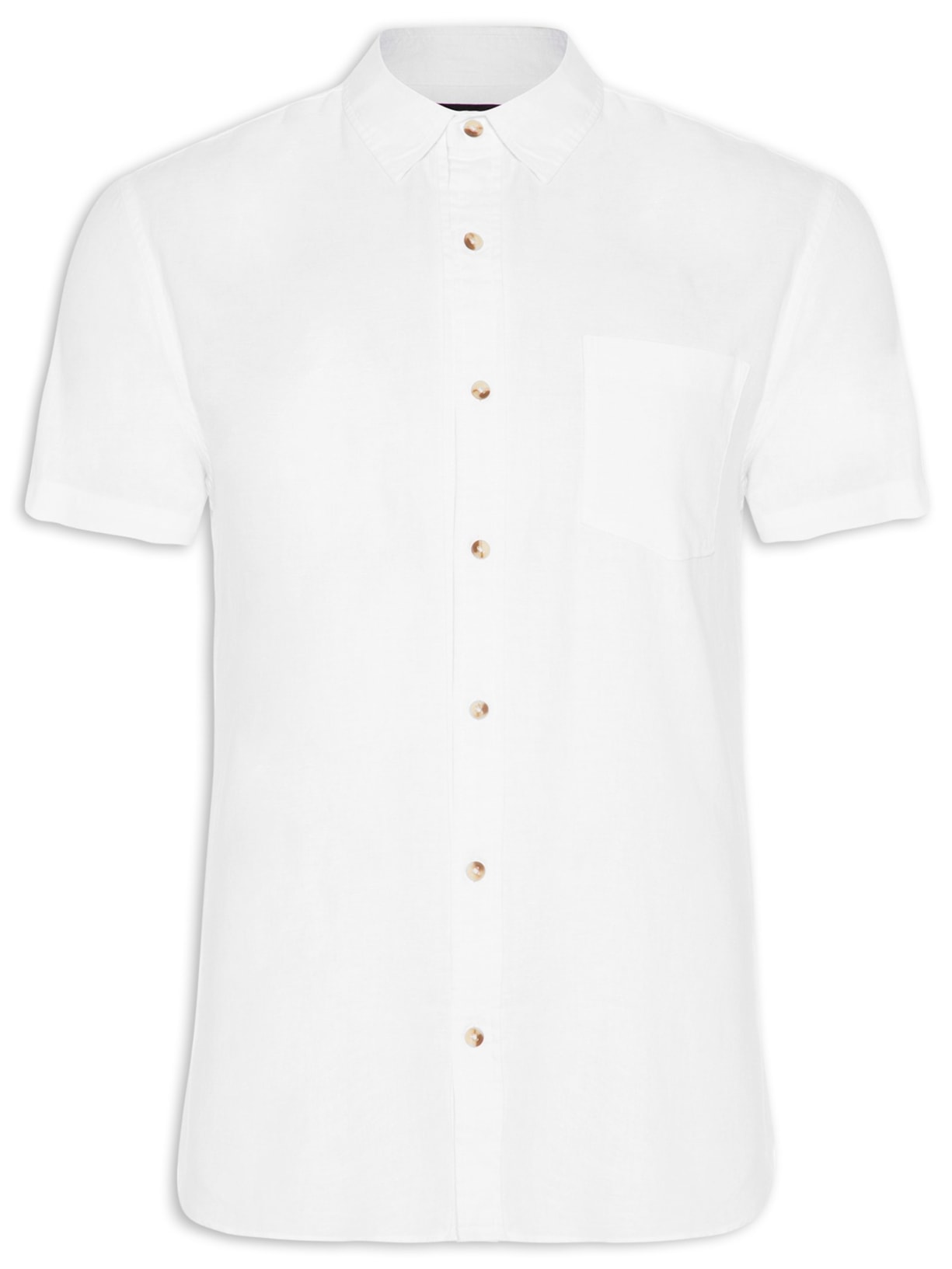 Camisa Masculina Manga Curta - Off white