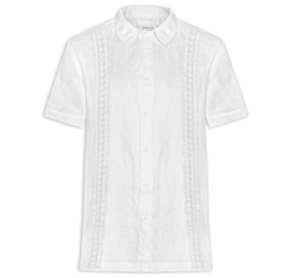 Camisa Masculina Manga Curta Over Itacaré - Branco