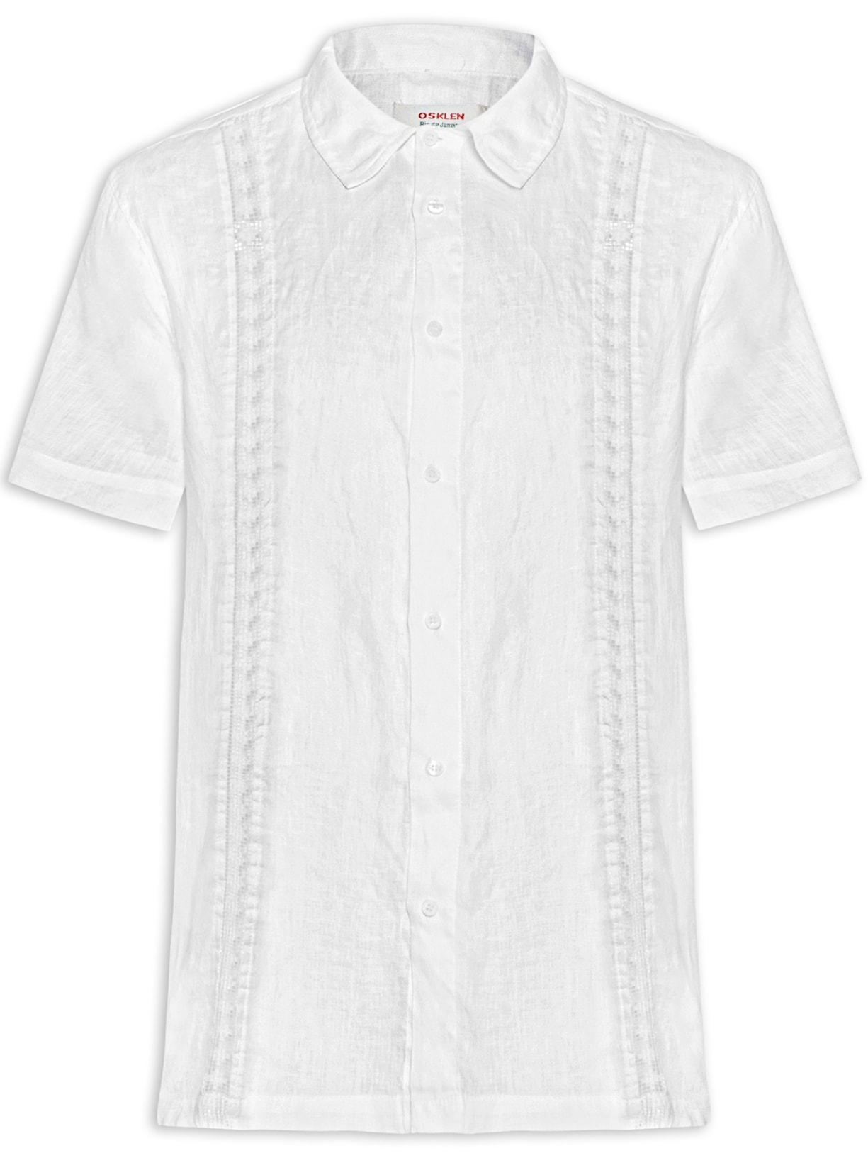Camisa Masculina Manga Curta Over Itacaré - Branco