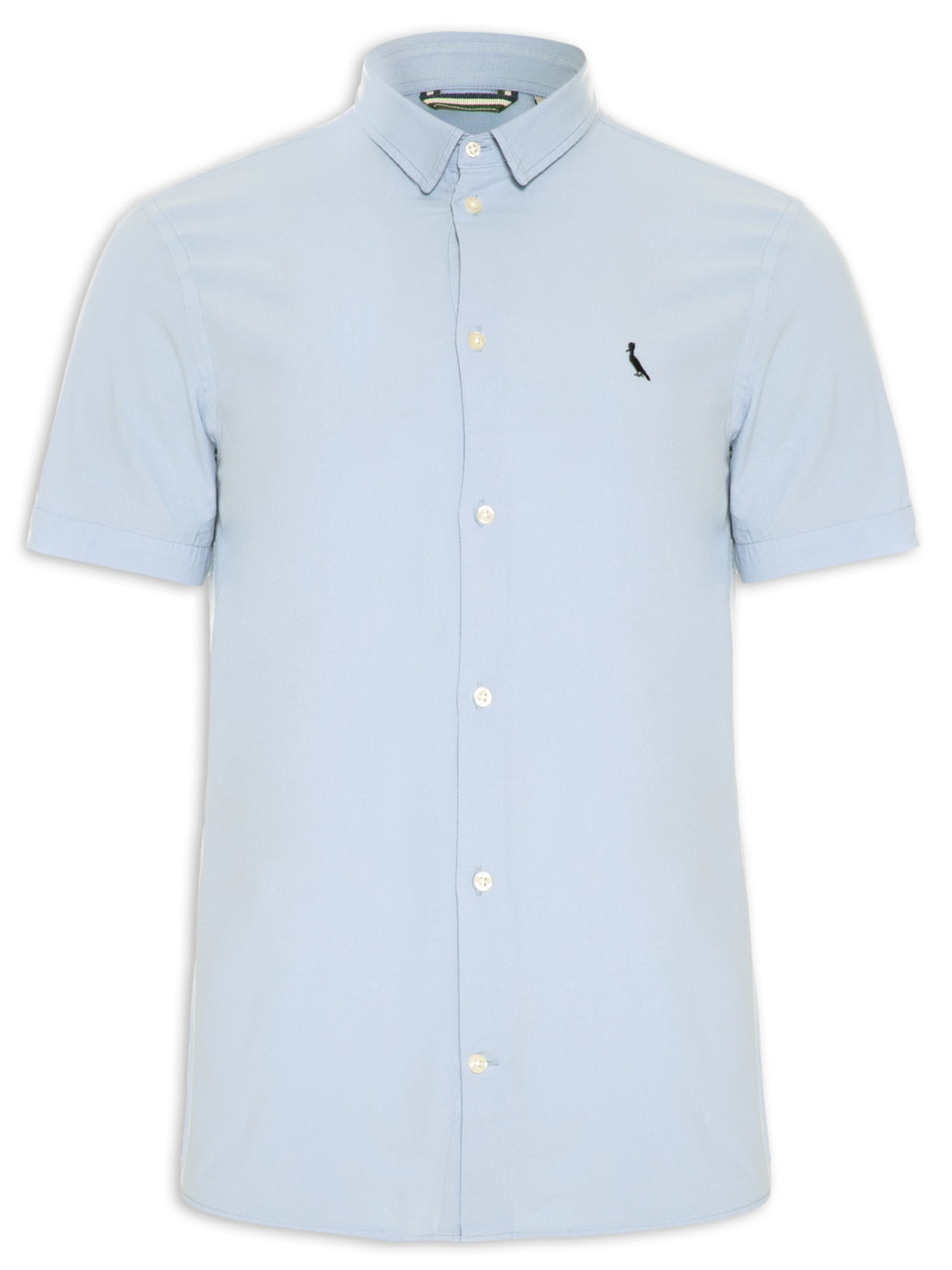 Camisa Masculina Manga Curta Paraty Contraste - Azul