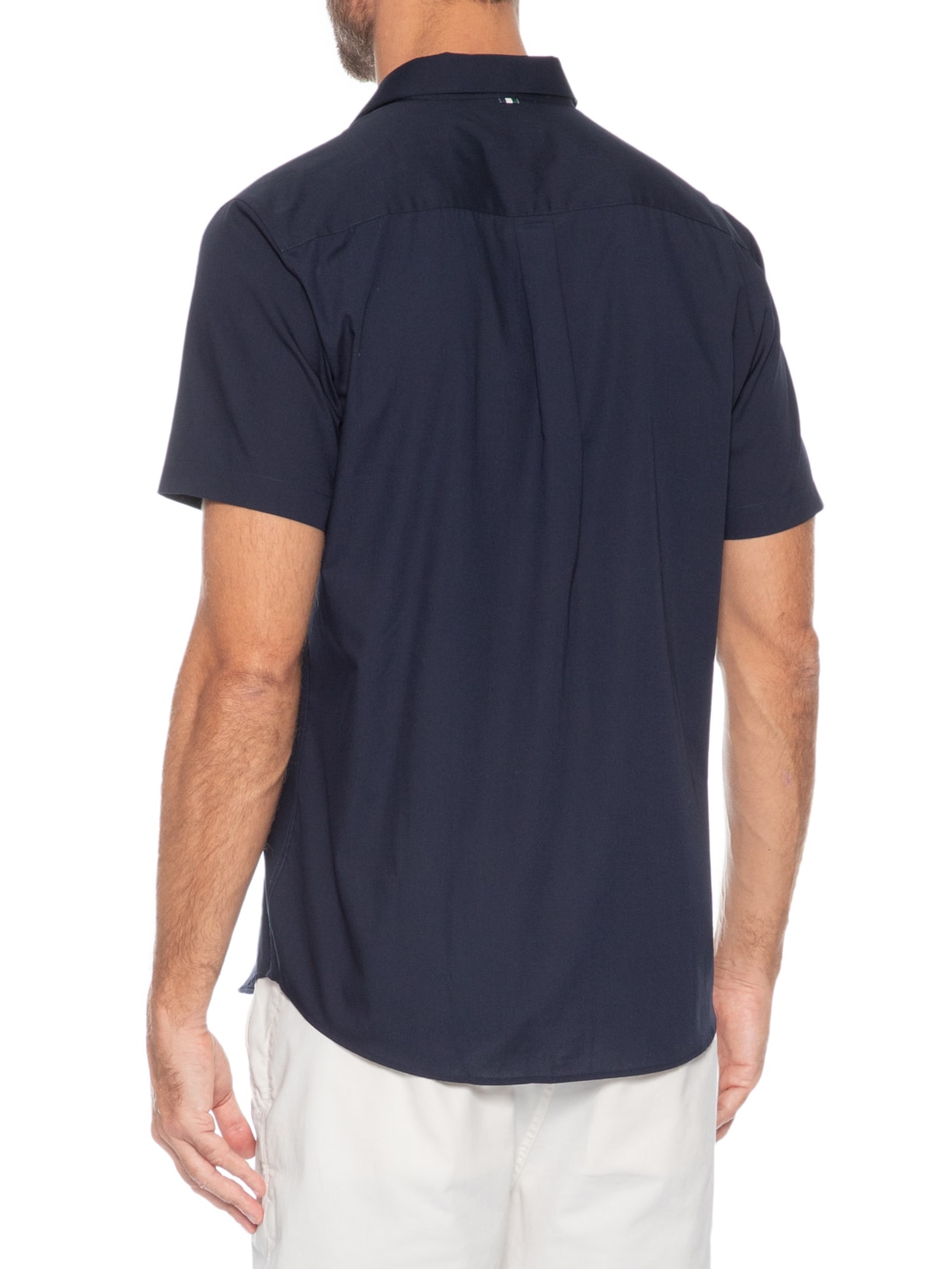 Camisa Masculina Manga Curta Prado Azul Reserva