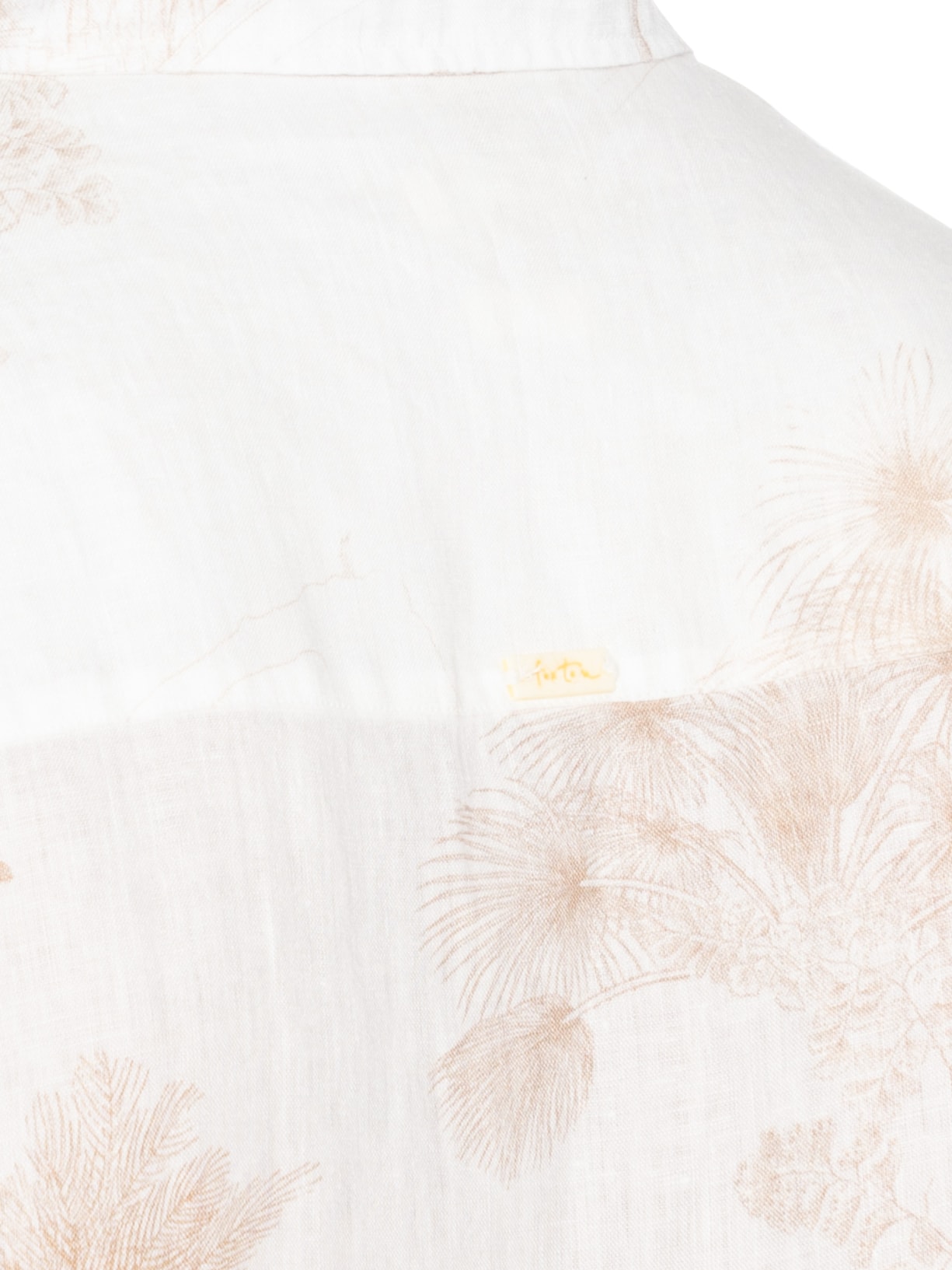 Camisa Masculina Manga Curta Puro Linho Off White Foxton