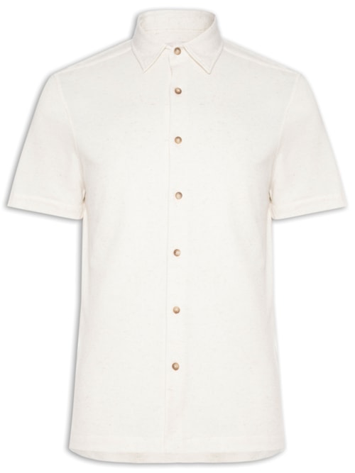 Camisa Masculina Manga Curta Quadrile - Branco
