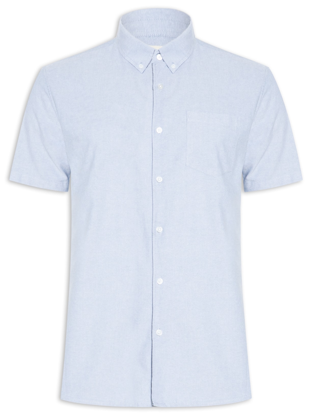 Camisa Masculina Manga Curta Regular - Azul