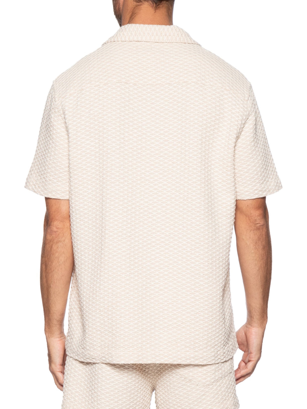 Camisa Masculina Manga Curta Rustic Caiçara Bege Osklen