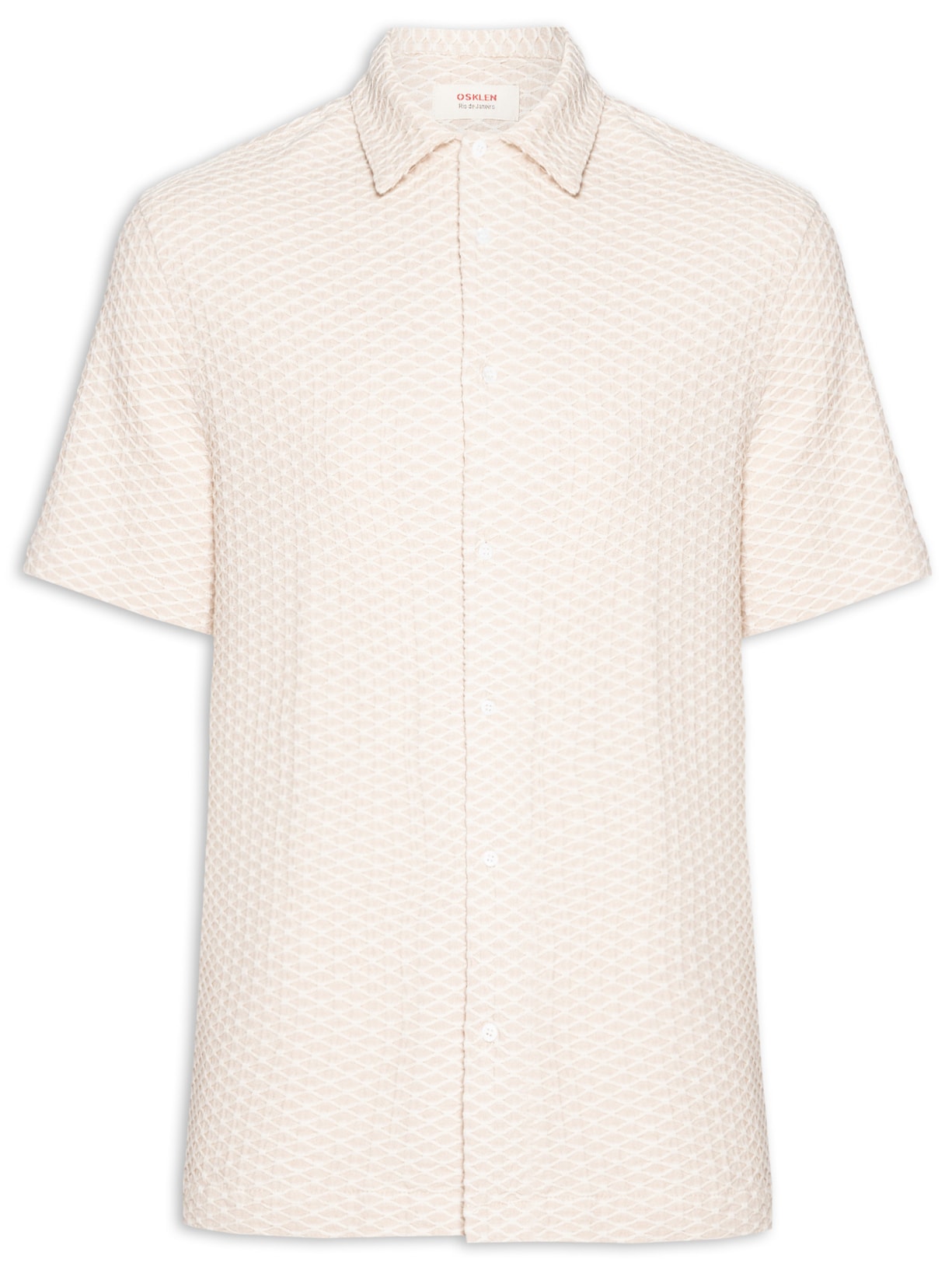 Camisa Masculina Manga Curta Rustic Caiçara Bege Osklen