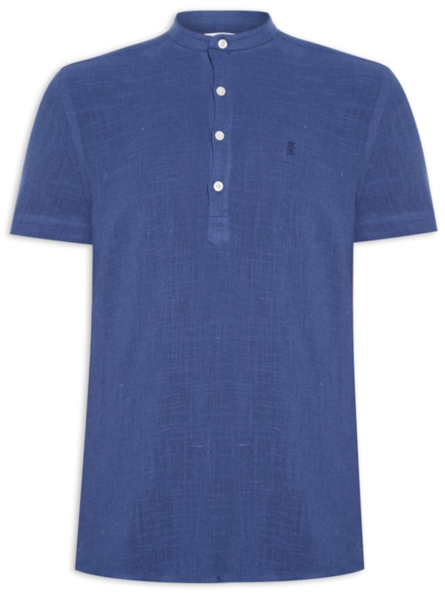 Camisa Masculina Manga Curta Santorini - Azul