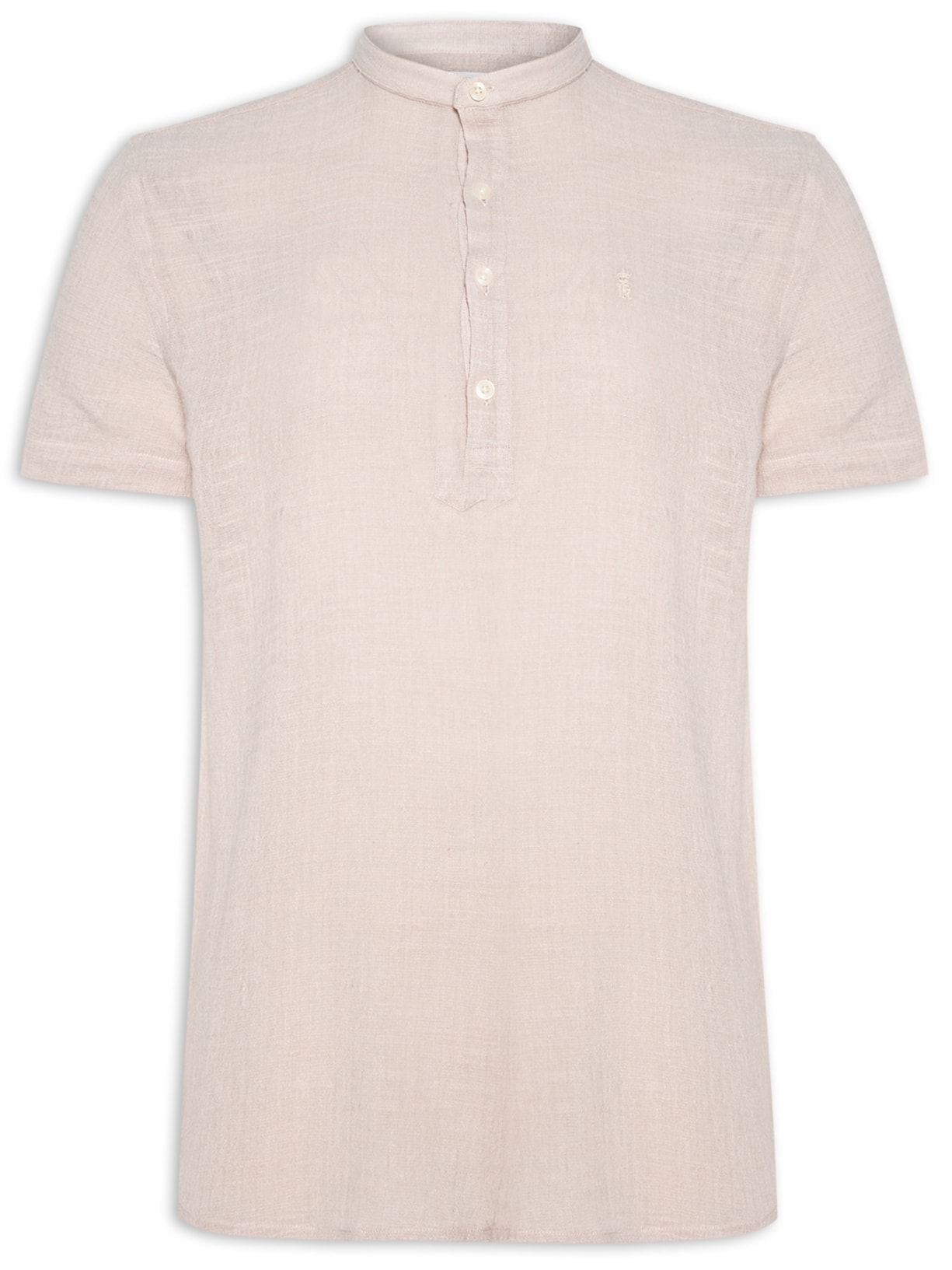 Camisa Masculina Manga Curta Santorini Bege Sergio K