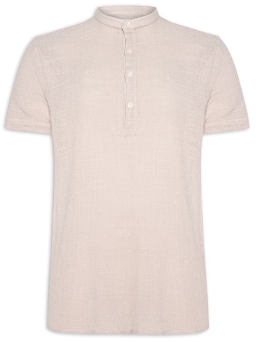 Camisa Masculina Manga Curta Santorini - Bege