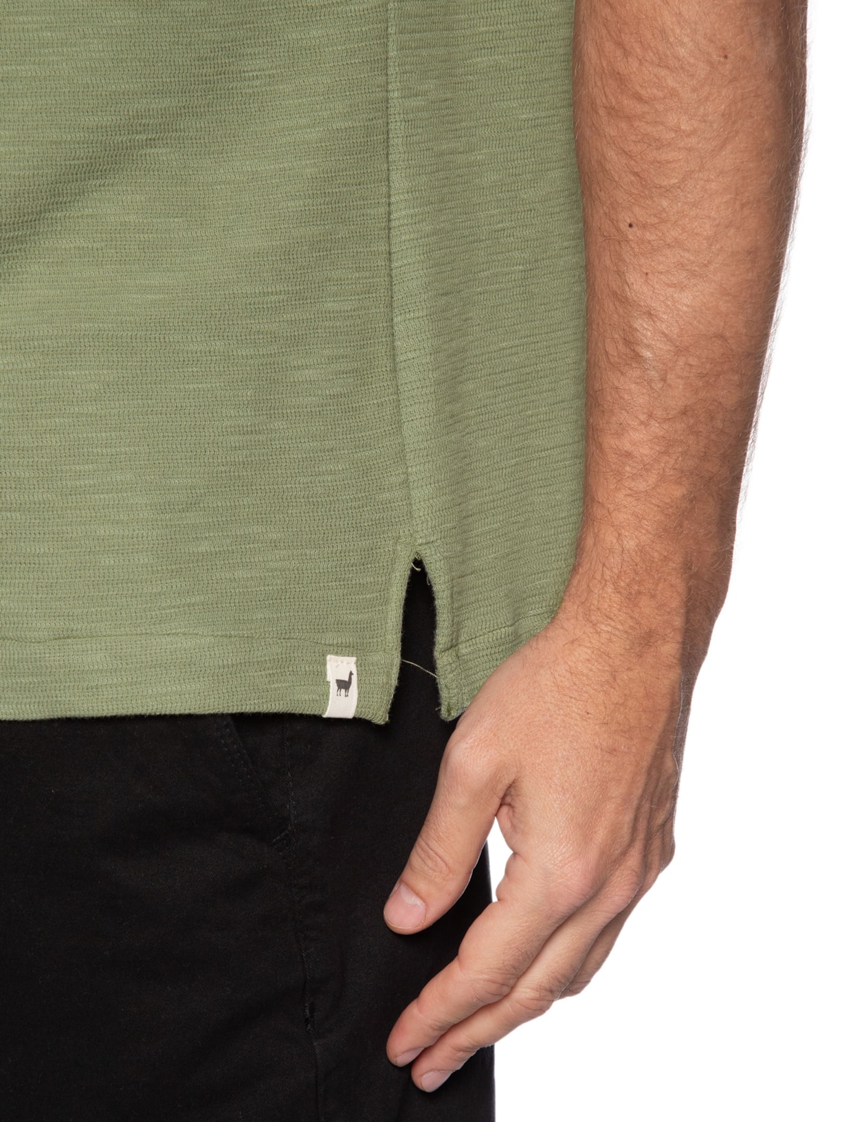 Camisa Masculina Manga Curta Textura Verde Zapalla