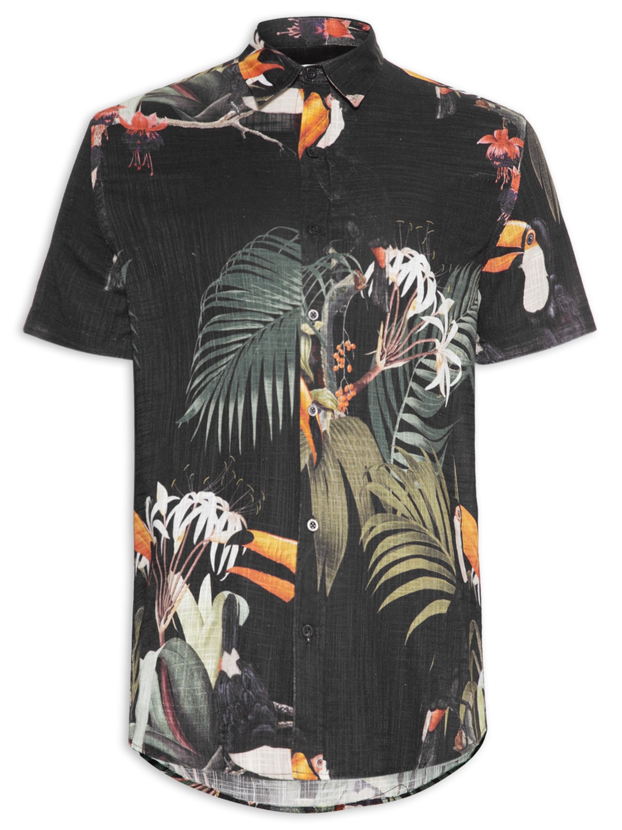 Camisa Masculina Manga Curta Tucano Preto Foxton