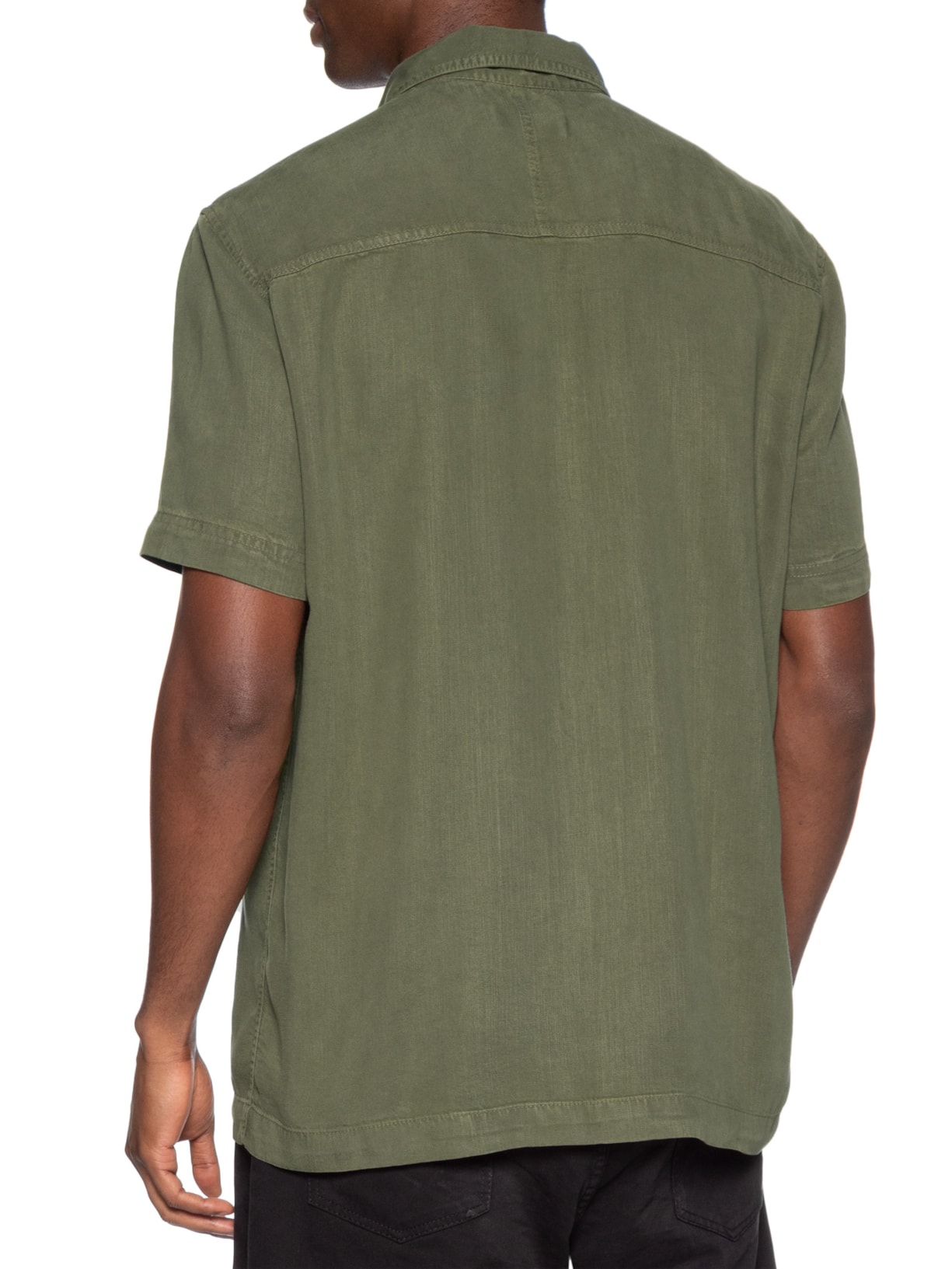 Camisa Masculina Manga Curta Used Utility – Verde Osklen