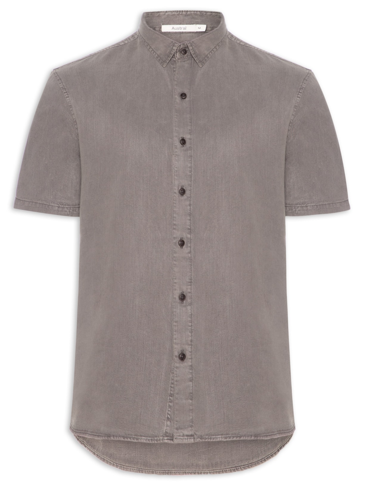 Camisa Masculina Manga Curta Uyuni - Cinza