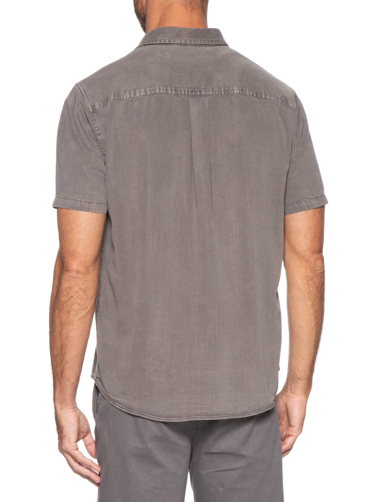 Camisa Masculina Manga Curta Uyuni Cinza Austral