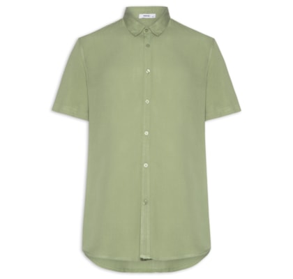 Camisa Masculina Manga Curta Viscose - Verde