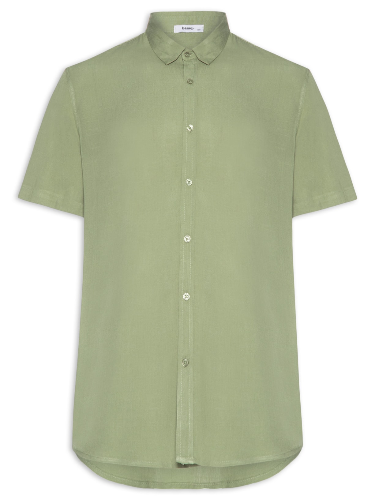 Camisa Masculina Manga Curta Viscose - Verde