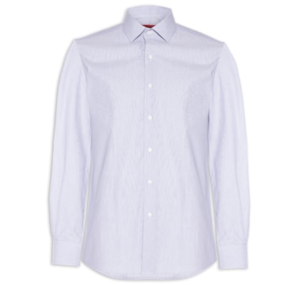 Camisa Masculina Manga Longa Algodão Extra - Azul