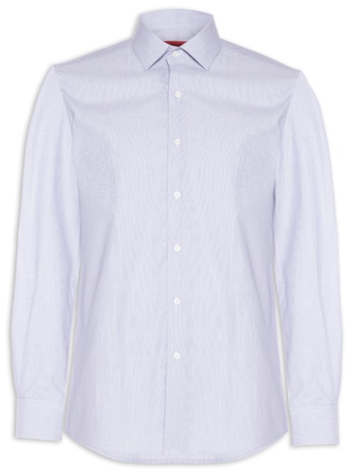 Camisa Masculina Manga Longa Algodão Extra - Azul