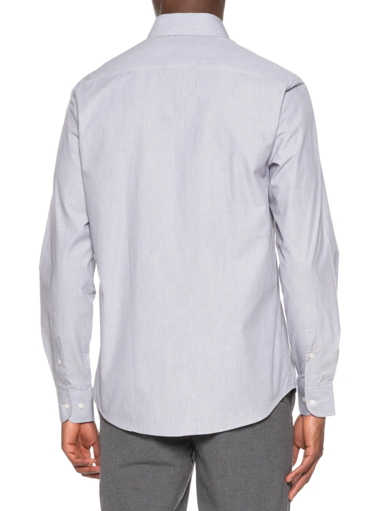 Camisa Masculina Manga Longa Algodão Extra Cinza Paramount Alfaiataria