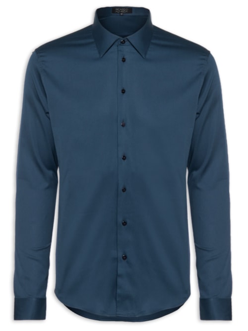 Camisa Masculina Manga Longa Austin - Azul