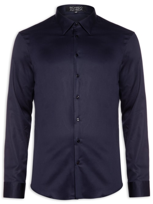 Camisa Masculina Manga Longa Austin B Cn07 - Azul