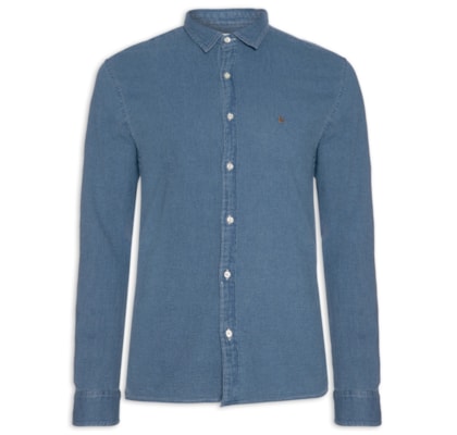 Camisa Masculina Manga Longa - Azul