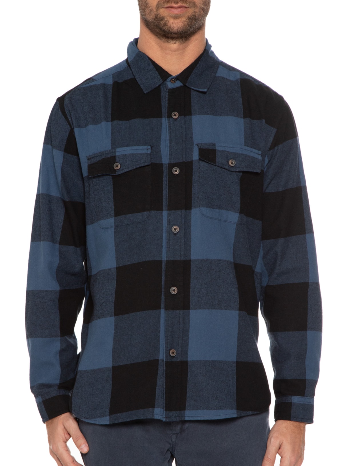 Camisa Masculina Manga Longa Azul Hering