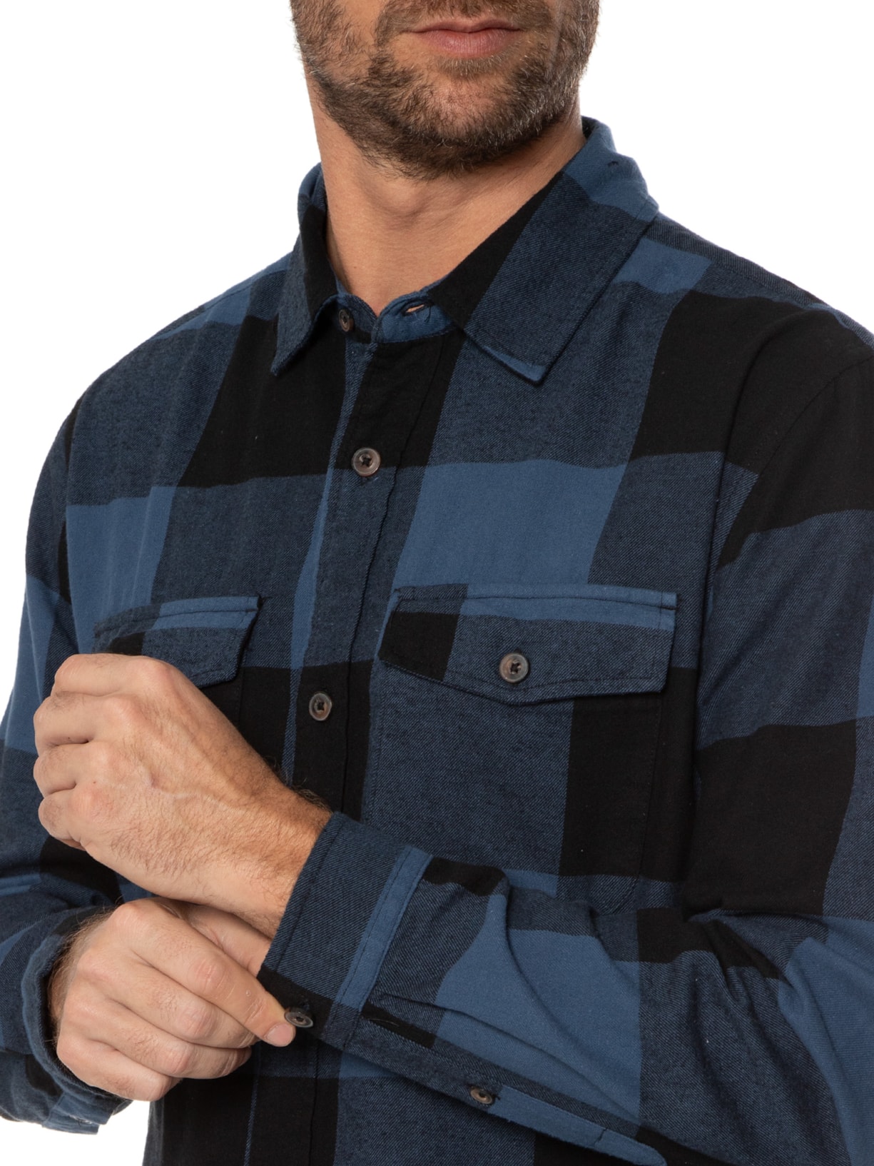 Camisa Masculina Manga Longa Azul Hering